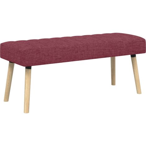 Panchina trapuntata a canale Rosso Vino 110 x 40 x 46 cm vidaXL