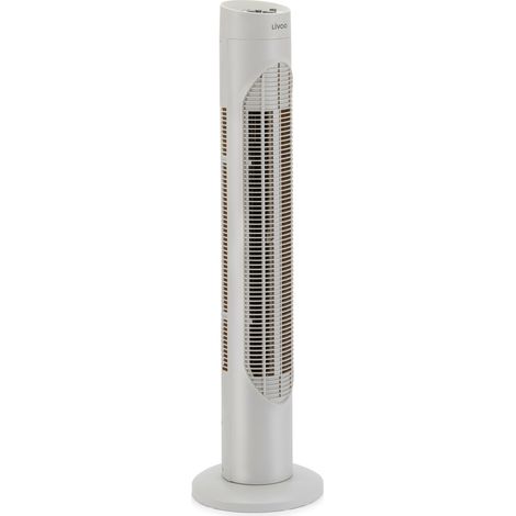 Ventilador de torre de 50 W y 3 velocidades, color crema - DOM509C - Livoo -