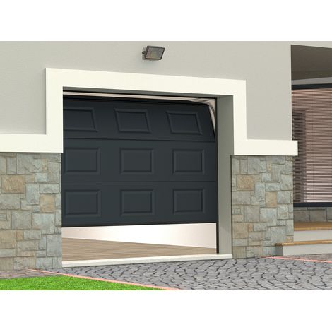 Porta per garage sezionale a cassette con motore Somfy Antracite - CAOPAS
