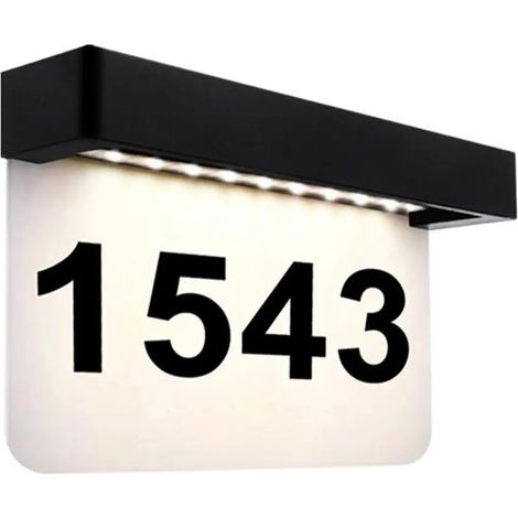 Numéros de maison extérieurs avec éclairage LED solaire (1/5)