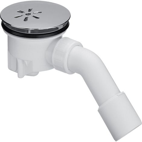 Viega – Bonde de douche Tempoplex 90mm orientable – Coude de sortie 45° à visser ou coller – Matière ABS/polypropylène