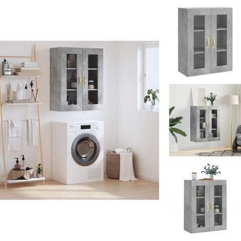 Sideboards - Living Wandschrank Betongrau 69,5x34x90 cm (1/5)
