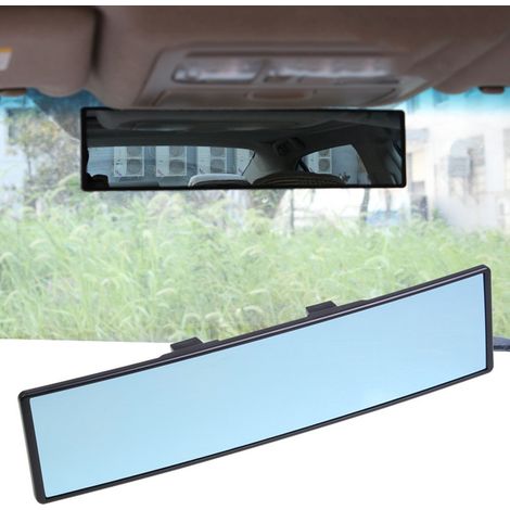 BEBUSINGOTO Auto-Rückspiegel, Panorama-Innenspiegel, blendfrei, blauer Panorama-Innenspiegel mit Winkelverstellung, Weitwinkel, universeller Auto-Innenspiegel (1/5)