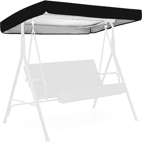 Couverture supérieure de remplacement d'auvent de balançoire de terrasse extérieure pour siège de balançoire Housse de remplacement d'auvent en tissu Oxford imperméable pour chaise de balançoire 2/3 p