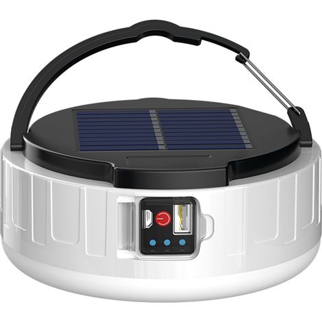 Lampe solaire portable à 37 LED pour marché nocturne, usage extérieur et domestique, rechargeable, étanche IP65, lampe d'urgence pour le camping, l'alpinisme et la pêche. (1/5)
