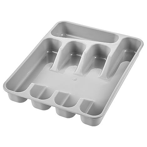 Range-Couverts à 5 Compartiments, Insert de Tiroir, 33,5 x 26,5 x 5 cm, Pablo, Nordic Grey Produit pratique pour la maison et l'usag (1/4)