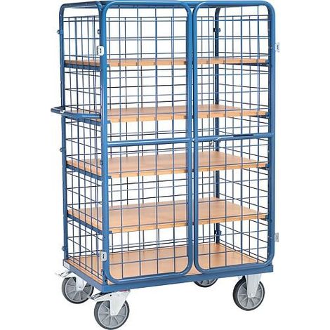 Chariot à plateaux fetra® 8582-3DE hauteur 1800 mm surface de chargement 1000 x 700 mm (1/2)