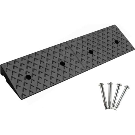 Rampe de trottoir en caoutchouc - 5 cm de haut - Noir - 100 x 25 x 5 cm (1/5)