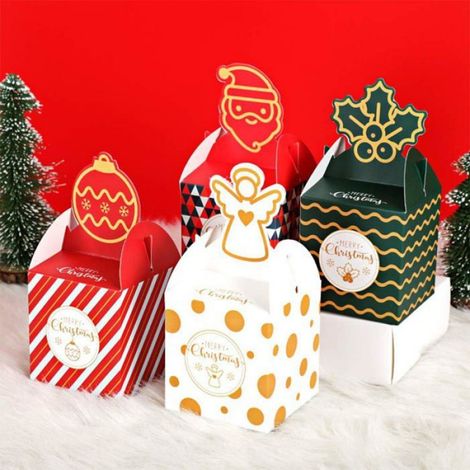 32 boîtes de Noël, boîtes cadeaux de Noël, boîtes à biscuits en carton, décorations de Noël pour sapin de Noël (1/4)