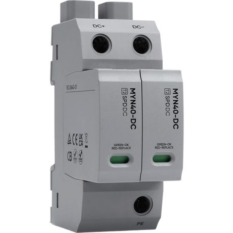 Parafoudre Type T2 DC1000V Dispositif de Protection Contre Les Surtensions 2P 20kA-40kA parasurtenseur parafoudre domestique Montage sur Rail DIN protection contre la foudre (1/5)