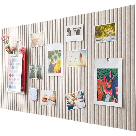 Tableau d'affichage en feutrine - Tableau en feutrine autocollant - Tableau d'affichage - Tableau en liège - Panneau de présentation - Panneau de présentation pliable - 60 x 40 cm - Feutrine - Camel (1/5)