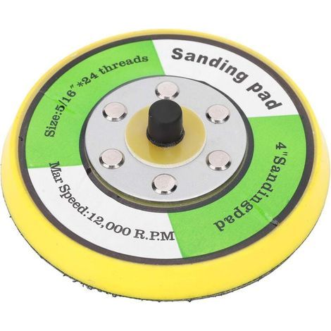 1pc Sanding and Backing Pad, Polishing Pad for 4-inch Round Sander Backing, 5/16" Shaft with 24 Threaded Supports, for Sanding, Finishing, Polishing, Buffing (1/4)