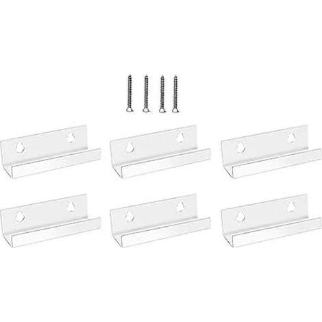 Étagère murale pour disques vinyles. lot de 6. présentoir flottant en acrylique transparent de 10 cm (4 pouces) pour albums. (1/5)