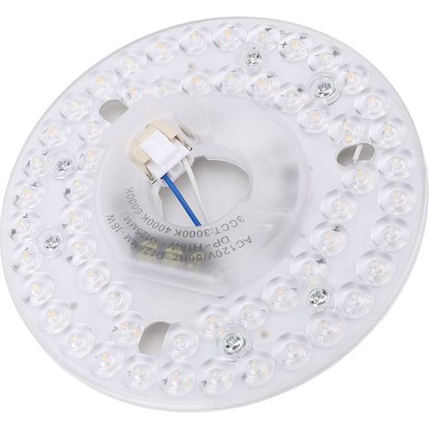 1 kit éclairage LED pour ventilateur de plafond, diamètre 12,5 cm, 18 W, 3 CCT, variateur compatible, aluminium + PC (1/5)