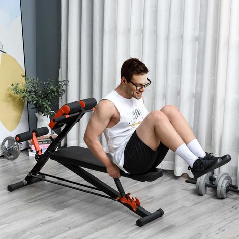 Banco de Pesas Multifuncional Banquillo de Gimnasio Completo Respaldo Inclinable en 3 Posiciones 64x146x73,5-85 cm Negro (1/5)