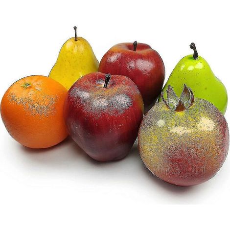 Ensemble de 6 fruits artificiels pour décoration de Noël (1/5)