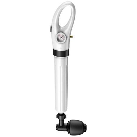 Ensemble de déboucheur de toilettes à haute pression Déboucheur d'égout pneumatique avec manomètre de pression d'air visuel Éviers de salle de bain Drains de sol