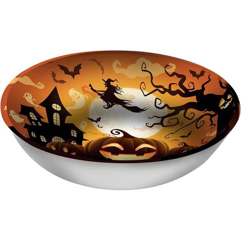 Bol réutilisable - 27x9cm - Orange - Décoration Halloween - Mixte (1/2)