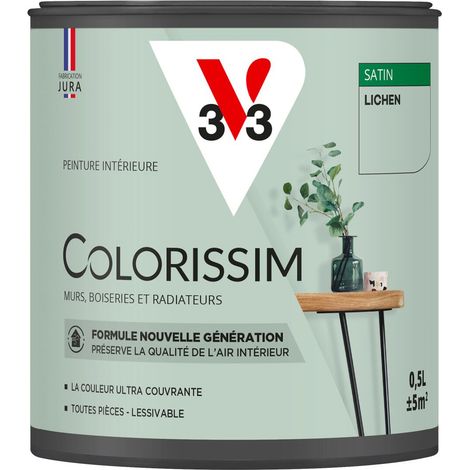 Peinture murale intérieure Colorissim® V33 Lichen Satin 0,5L