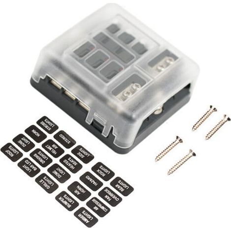1 Pièce 6 Voies DC 12V-24V Lame Fusible Porte-Boîte Fusible Bloc avec Couvercle De Protection D'indicateur LED pour Automobile Voiture Bateau Marine Trike