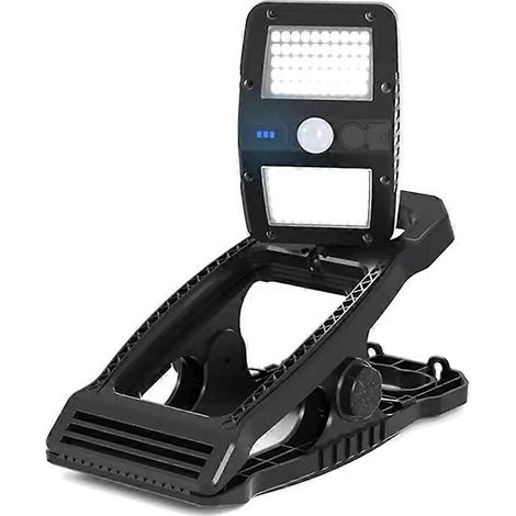 Lampe solaire LED d'extérieur pour jardin, lampe à pince étanche avec détecteur de mouvement, lampe de camping pour la décoration murale et paysagère (1/5)