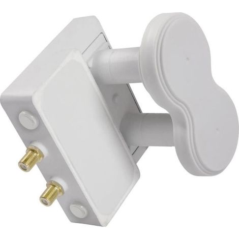 LNB twin monobloc - Smart - TMT43 - 2 abonnés - Blanc - Réception satellite