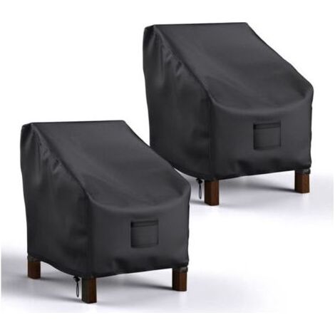 Housse de chaise de jardin 2 pièces, Housse de Protection pour Chaise, Housse Fauteuil Jardin Exterieur, Protecteur de Chaise en Tissu Oxford 2100d, Imperméable, Coupe-Vent, Résistant au Froid (1/4)