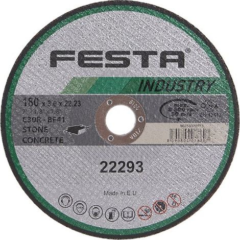 Disco de corte FESTA INDUSTRIA para piedra 180x3x22,2mm 22293.03