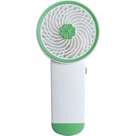 Ventilateur portable léger AM3 à piles, petit format, blanc, idéal pour les voyages, le bureau et les activités de plein air. (1/5)