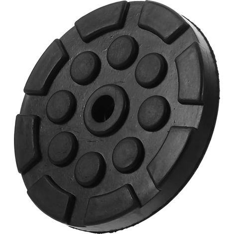 SUPVOX Patin Caoutchouc Rond pour Cric de Levage Auto, Support Stable et Absorption des Chocs, Accessoire en Caoutchouc Noir pour Élévateur Voiture (1/5)