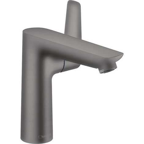 mitigeur de lavabo 150avec tirette et vidage noir chromé brossé