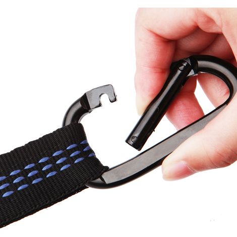 Lit suspendu d'extérieur extensible, hamac de camping et de voyage, balancelle de couchage (gris + orange) (1/5)