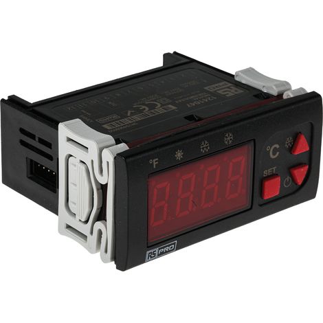 Contrôleur de température Marche/Arrêt, 230 V c.a., 2 sorties Relais, 1 entrée entrées thermocouple, 77 x 35mm ( Prix pour 1 ) (1/4)