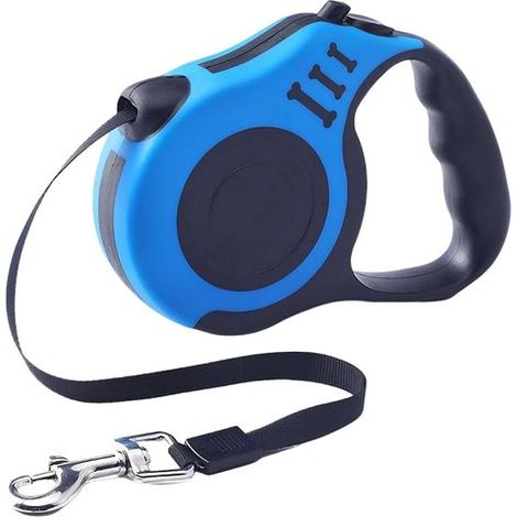 Guinzaglio per cani - Guinzaglio estensibile per cani di piccola taglia - Lungo 5 metri - Guinzaglio per cani in nylon resistente - Estensibile per cani di piccola e media taglia - Antiscivolo H&le co (1/5)