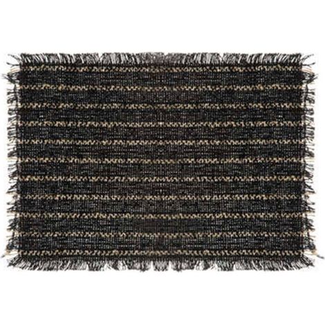 Set de Table Déco "Jute" 30x45cm Noir (1/2)