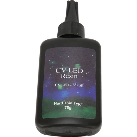 Résine UV transparente à prise rapide, inodore et anti-jaunissement, largement utilisée pour la fabrication de bijoux DIY, 75 g, consistance liquide et dure. (1/5)