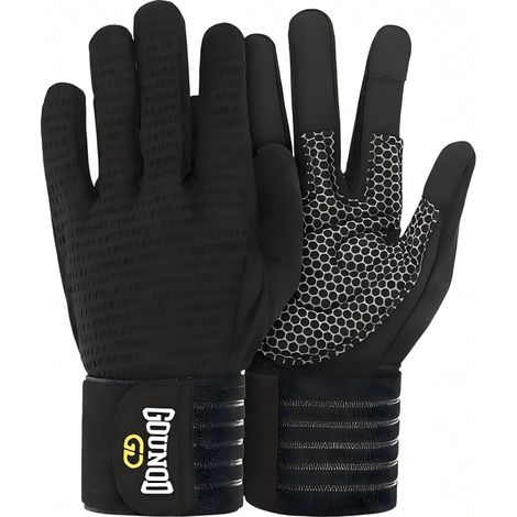 Gants De Fitness à Doigts Complets - Cuir Synthétique Respirant - Pour Musculation Et Sport - Paire (1/5)