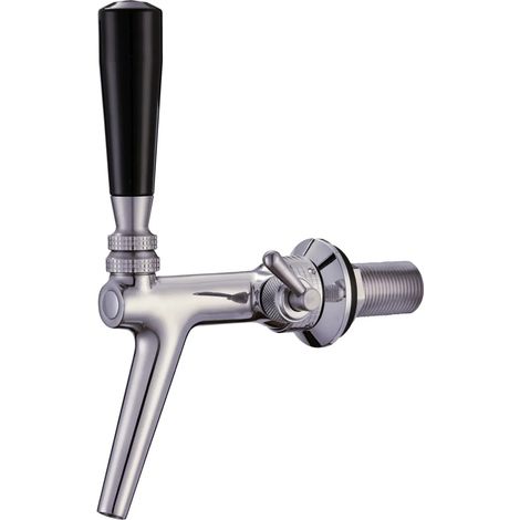Rubinetto spillatore birra - con compensatore, in acciaio inox con compensatore in plastica, lucido