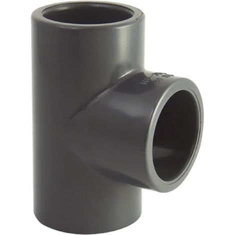 Tee di pressione in PVC a 90° diametro 50 mm, 16 bar