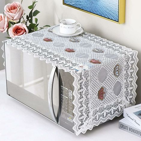 DEESSE SHOP - Une housse anti-poussière pour micro-ondes, une housse anti-poussière en dentelle pour micro-ondes (motif tournesol) (1/4)