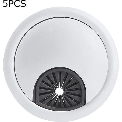 5 pièces couvercle de passe-fil en alliage ABS pour bureau d'ordinateur, diamètre de trou 60 mm (1/5)