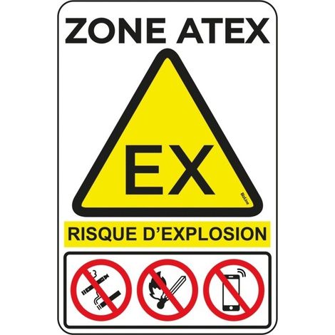 panneau - pvc - rectangle - zone atex - lot de 1 - bizline 730753