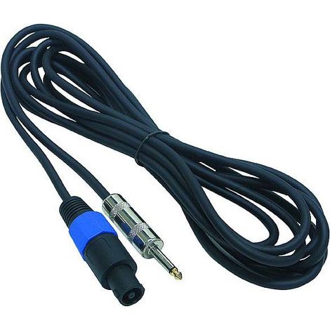 PA-Verbindungskabel 10m PA Stecker - 6,3mm Klinkenstecker Verstärkerkabel Knickschutz