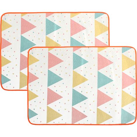 Juego de 2 almohadillas absorbentes para el entrenamiento de perros, reutilizables, lavables a máquina, antideslizantes, para el entrenamiento para ir al baño y el parto. (1/5)