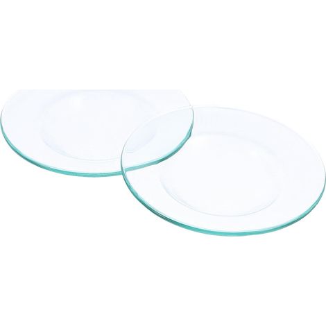 Plaques Chauffantes à Cire en Verre Réutilisables Doublures Étanches Lot de 2 Compatibles pour Lampes D'aromathérapie Plusieurs Brûleurs, Maison Yoga (1/5)