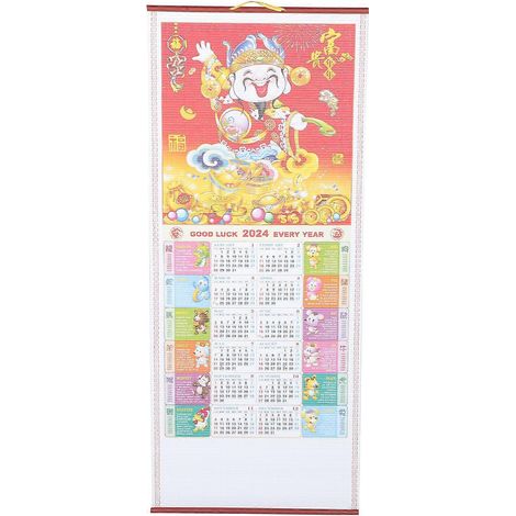 Calendrier mural de style chinois - Calendrier mensuel pour la maison-76X31.7CM