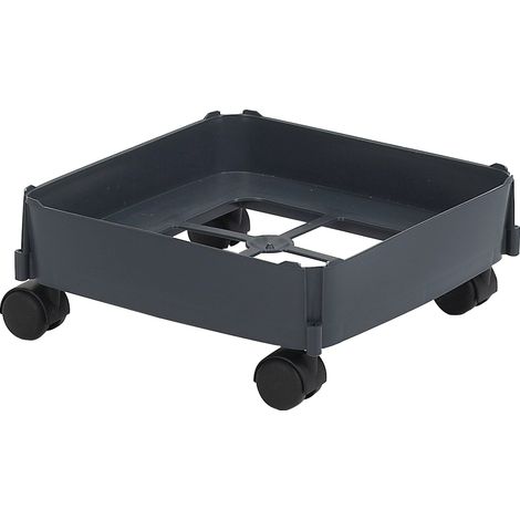 Carrello con ruote mobili e raccoglitore di rifiuti da 90 litri, grigio scuro