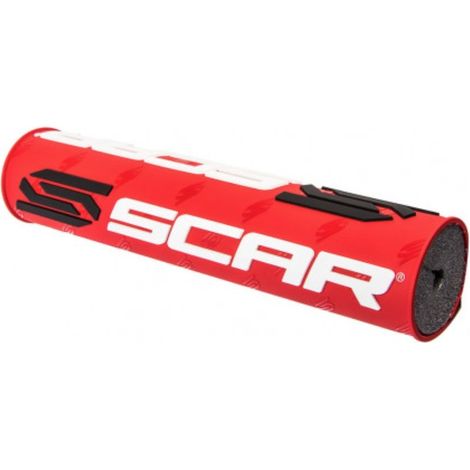 Esponja de carreras Scar para volante (barra transversal) (250 mm) color rojo con logo Scar