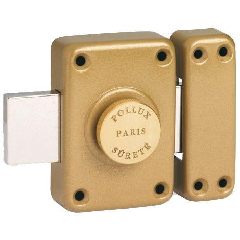 Verrou à bouton GHB 5 ailettes longueur 95 mm cylindre de 45 mm - POLLUX - 103510 (1/3)