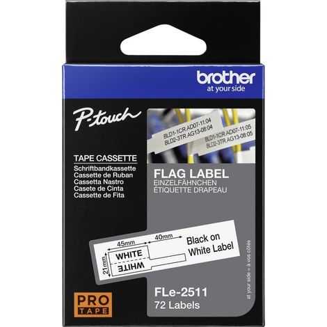 Brother FLe FLe-2511 Colore Nastro: Bianco Colore carattere:Nero (1/5)